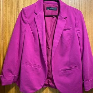 The Limited Fuschia three quarter sleeve blazer